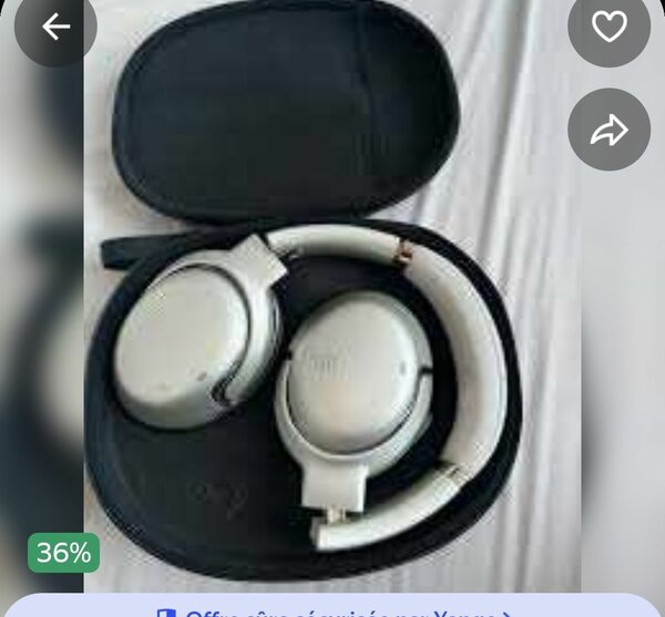 Casque sans fil avec étui