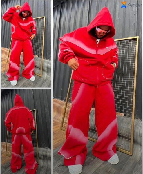 Ensemble survêtement homme luxe rouge