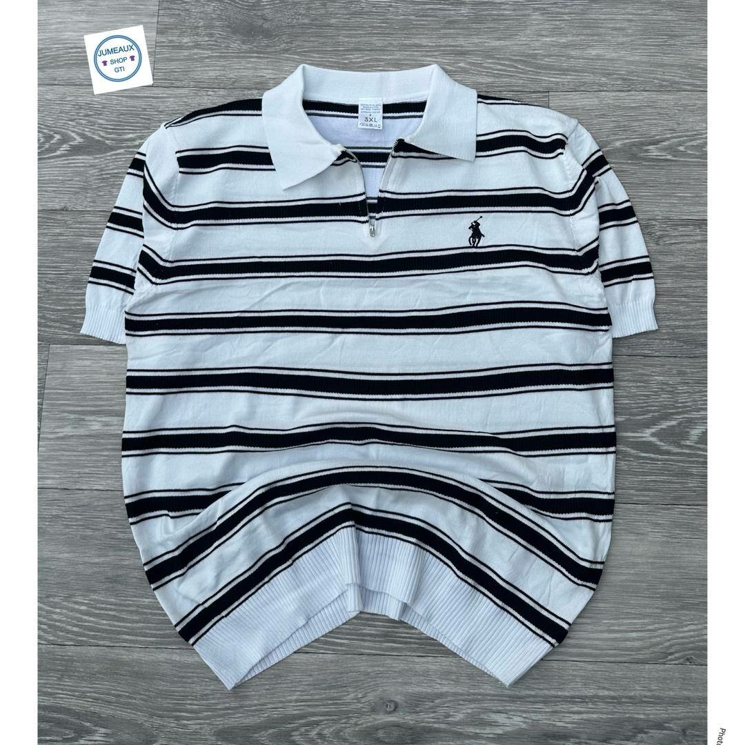 Polo homme rayé décontracté