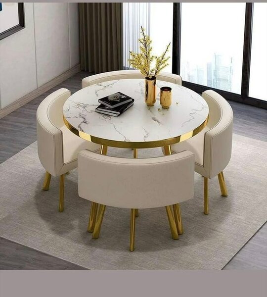 Table à manger moderne avec chaises