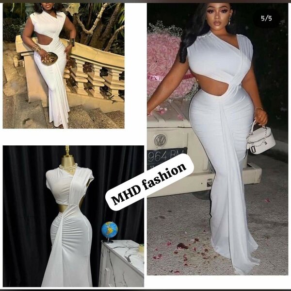 Robe longue blanche élégante