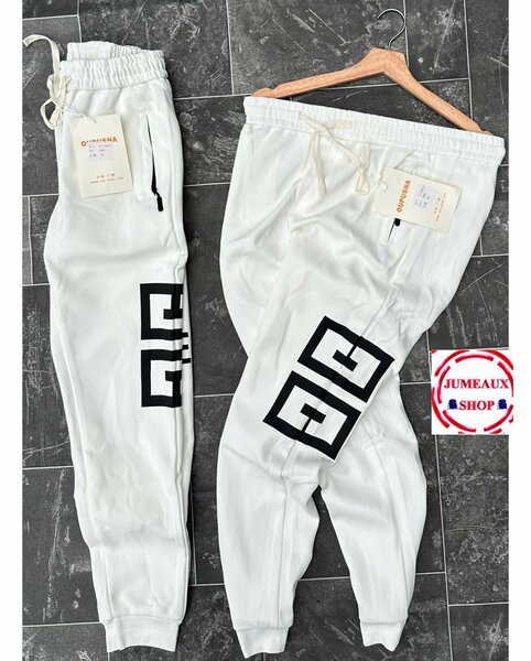 Pantalon jogging blanc stylé