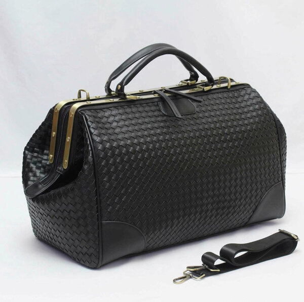 Sac de voyage en cuir noir