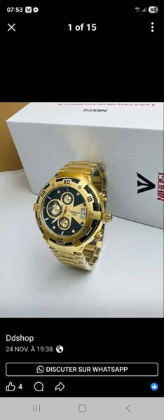 Montre Luxe Dorée Homme