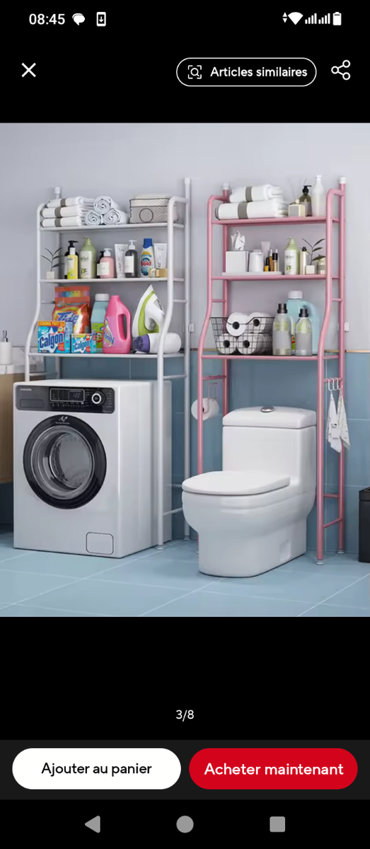 Étagère de Rangement Salle de Bain