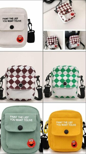 Sac bandoulière quadrillé chic