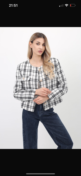 Жакет твидовый женский