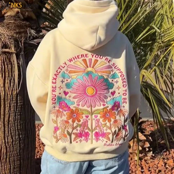 Sweat à capuche floral