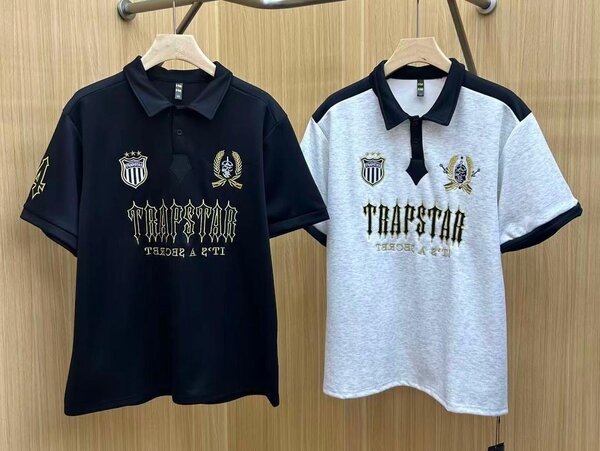 Polo homme Trapstar noir et gris