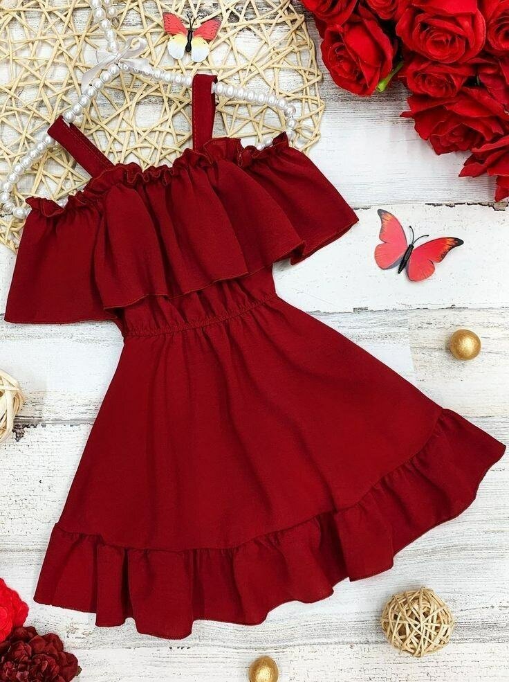 Robe d'été à volants pour filles