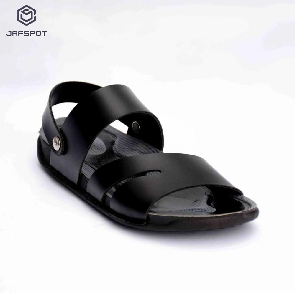Man black sandals