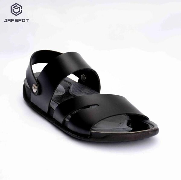 Man black sandals