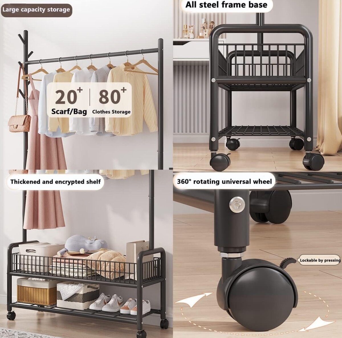 Multi-purpose clothing rack