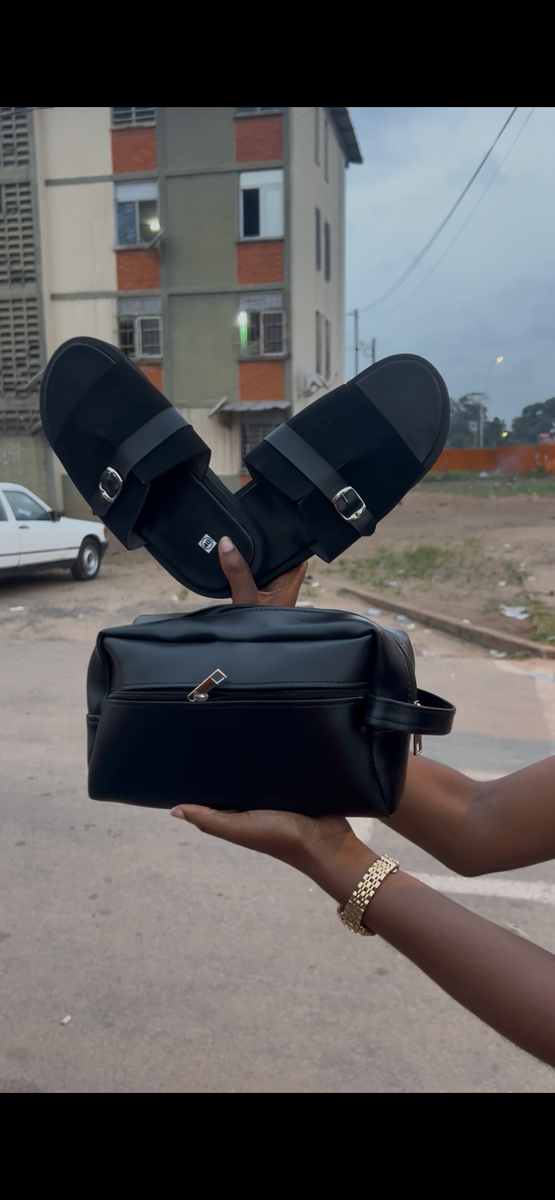 Sandales  en Cuir avec sacoche