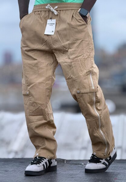 Pantalon cargo beige tendance