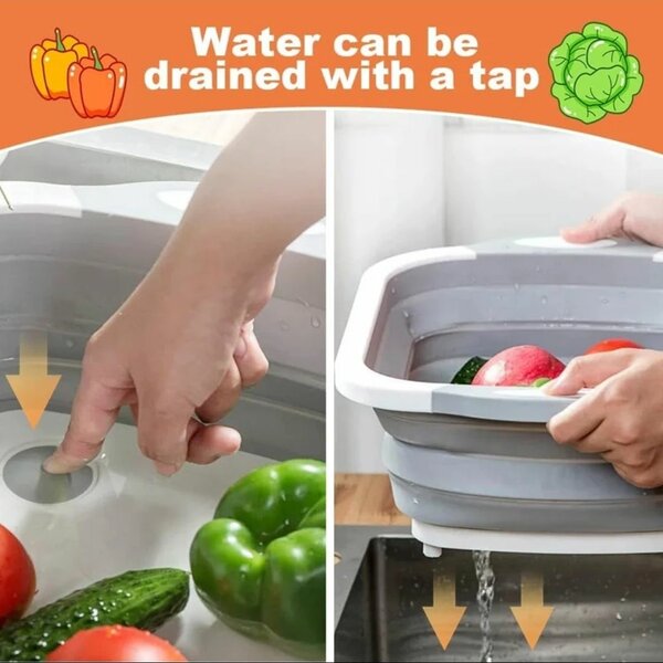 Planche à découper pliante 3-en-1