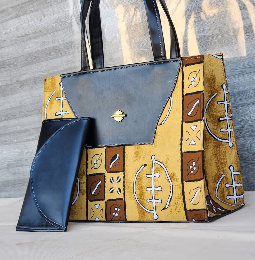 Sac cabas en cuir artistique