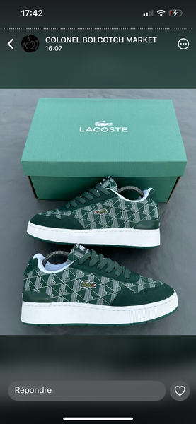 Baskets Lacoste Vertes Homme