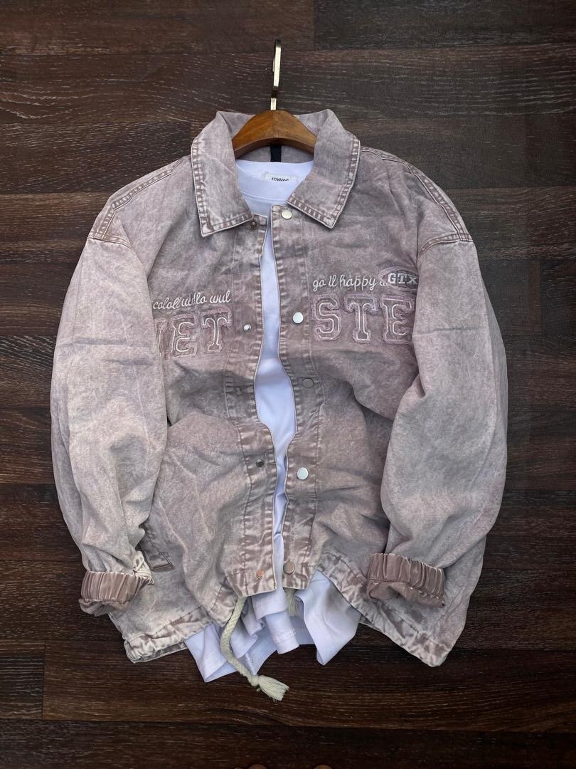 Veste en jean clair délavé