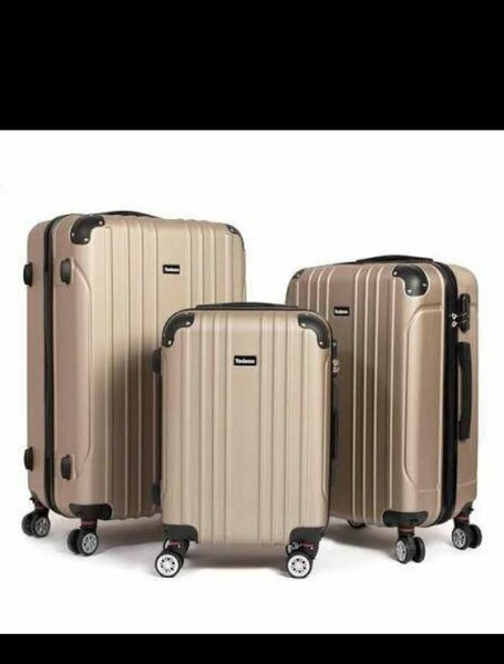 Ensemble de 3 valises rigides en Champagne