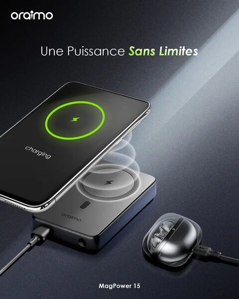 Chargeur sans fil Oraimo MagPower 15