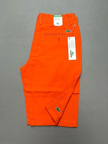 Shorts orange Lacoste homme