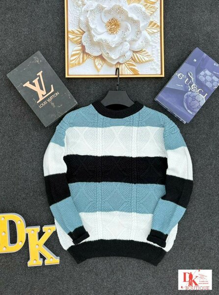 Pull à rayures pour homme