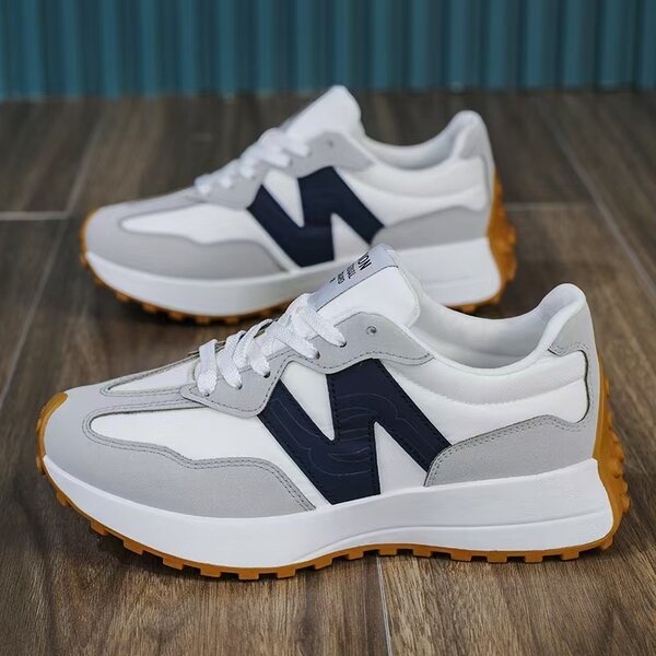 Sneakers mode en cuir mixte