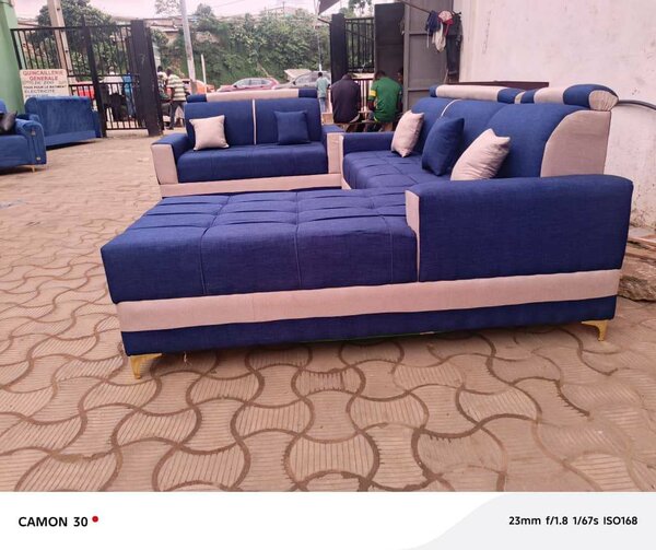 Canapé d'angle moderne bleu