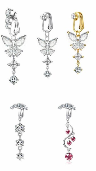 Non piercing belly rings