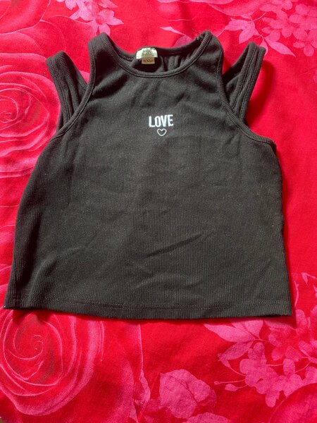 Débardeur Noir Love Femme