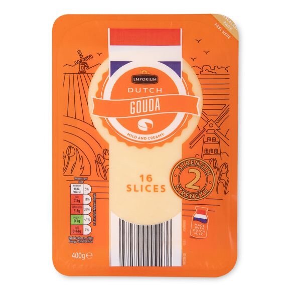 Emporium Dutch Cheese Slices 400g/ 16 Pack