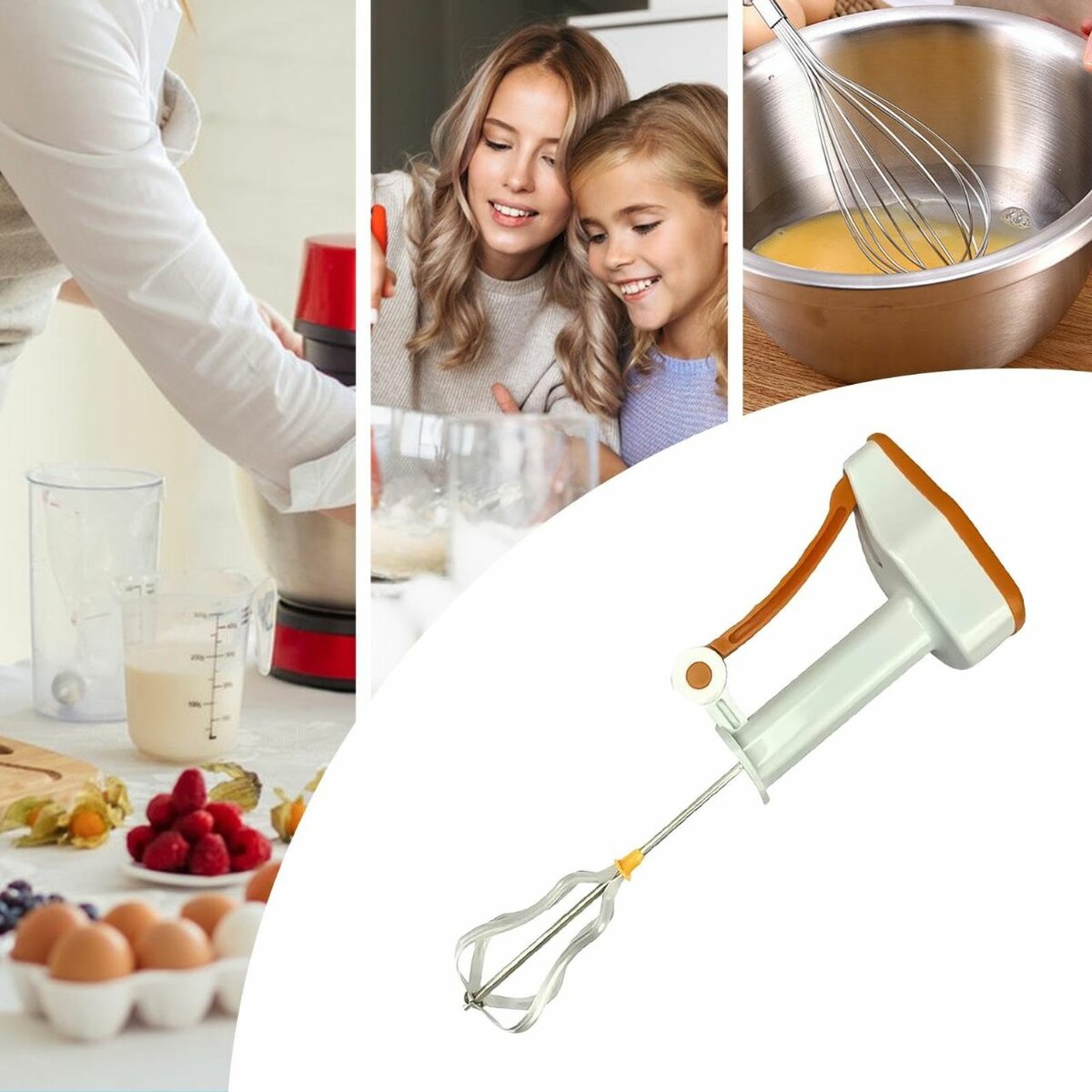 Batteur à oeufs semi-automatique..