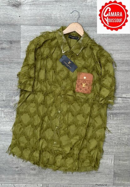 Chemise verte homme luxe