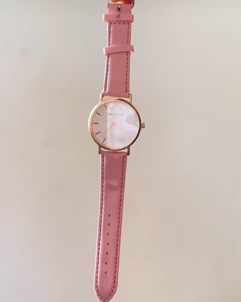 Pink wrist watch