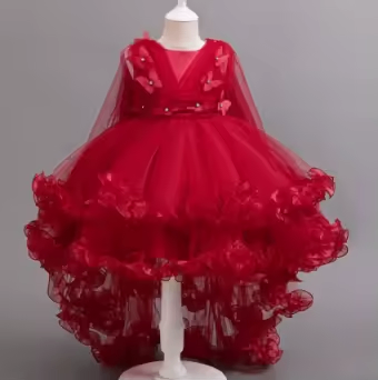 Robe de princesse rouge enfant
