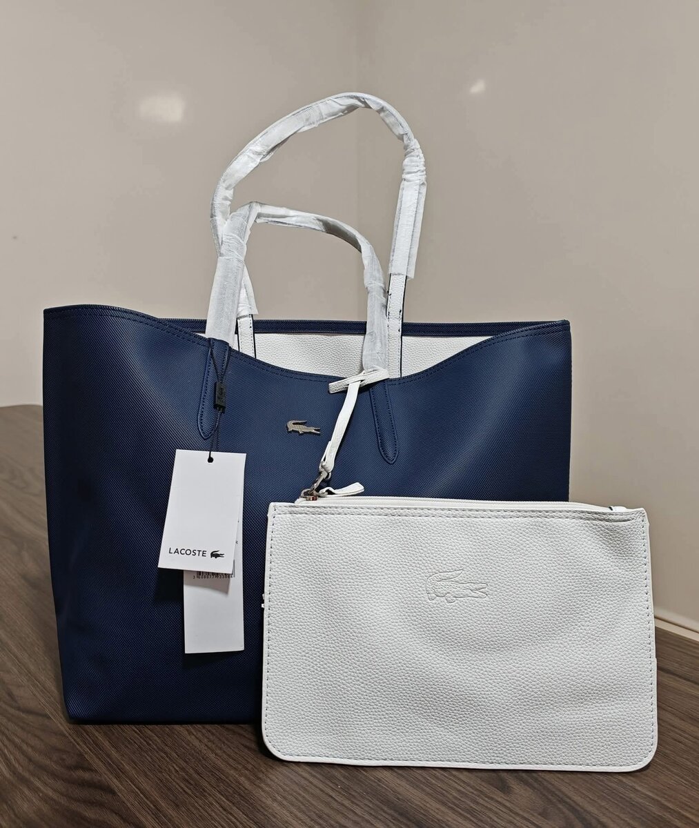 Sac cabas Lacoste en cuir