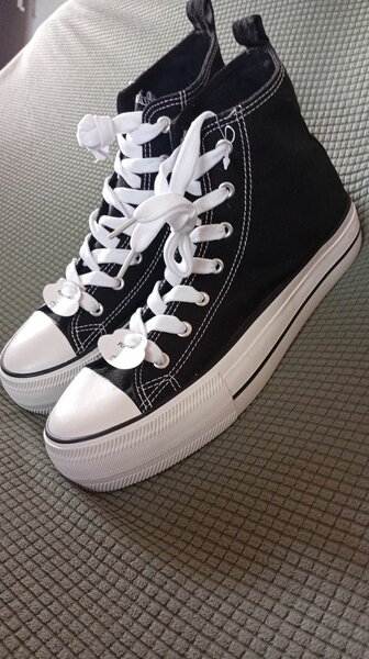 Baskets montantes noires plateforme