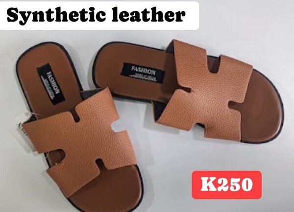 Synthetic leather slippers