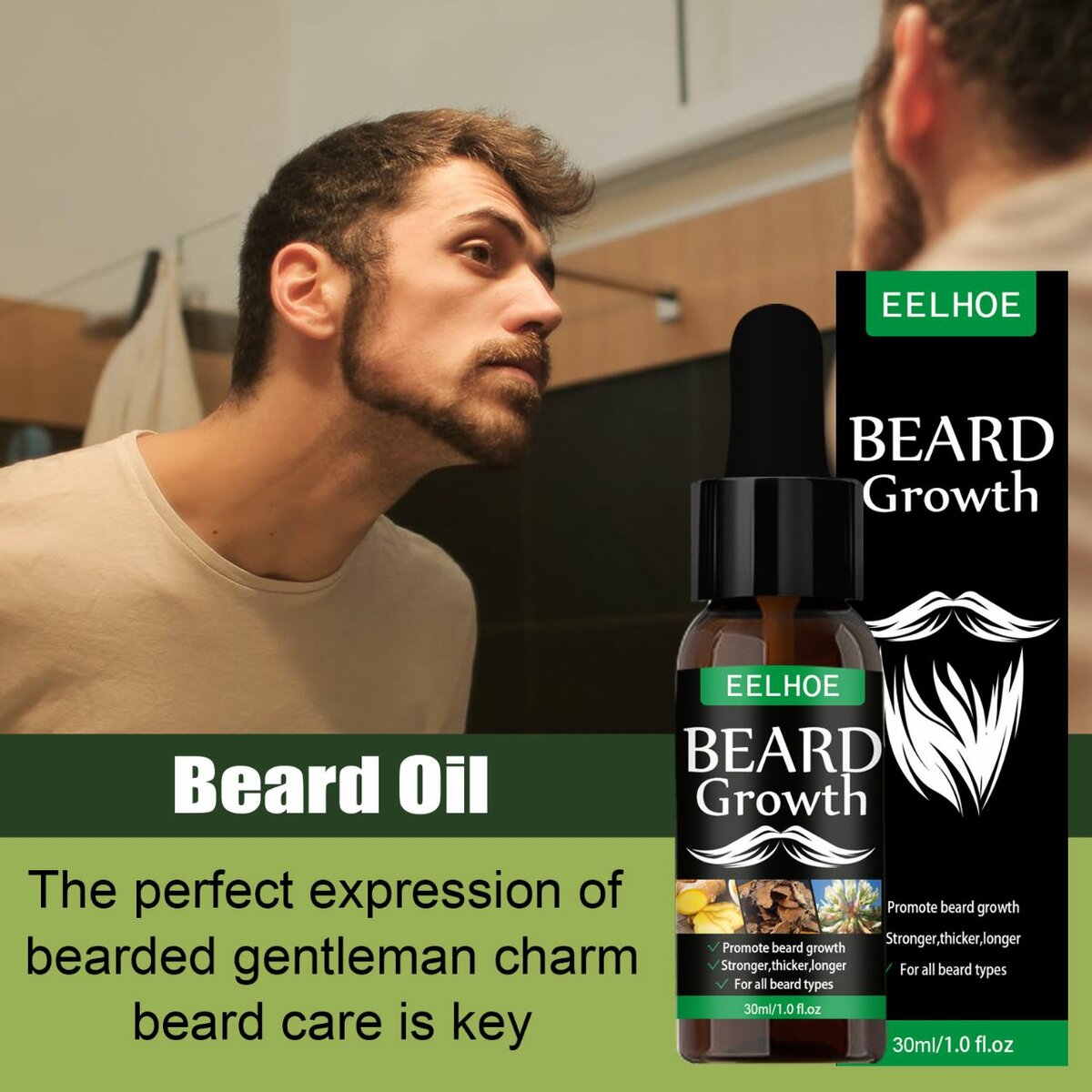 Beard growth oil