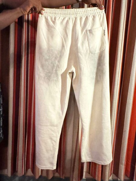 Jogging blanc à motifs tendance