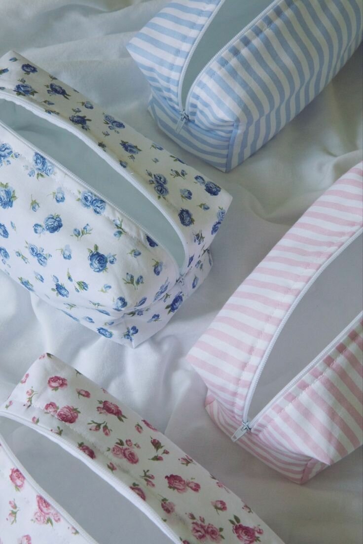 Quilted Makeup Pouches, Cosmetic Pouches, Travel Pouches