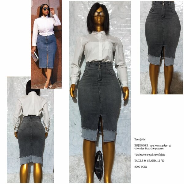 Ensemble jupe et chemise chic