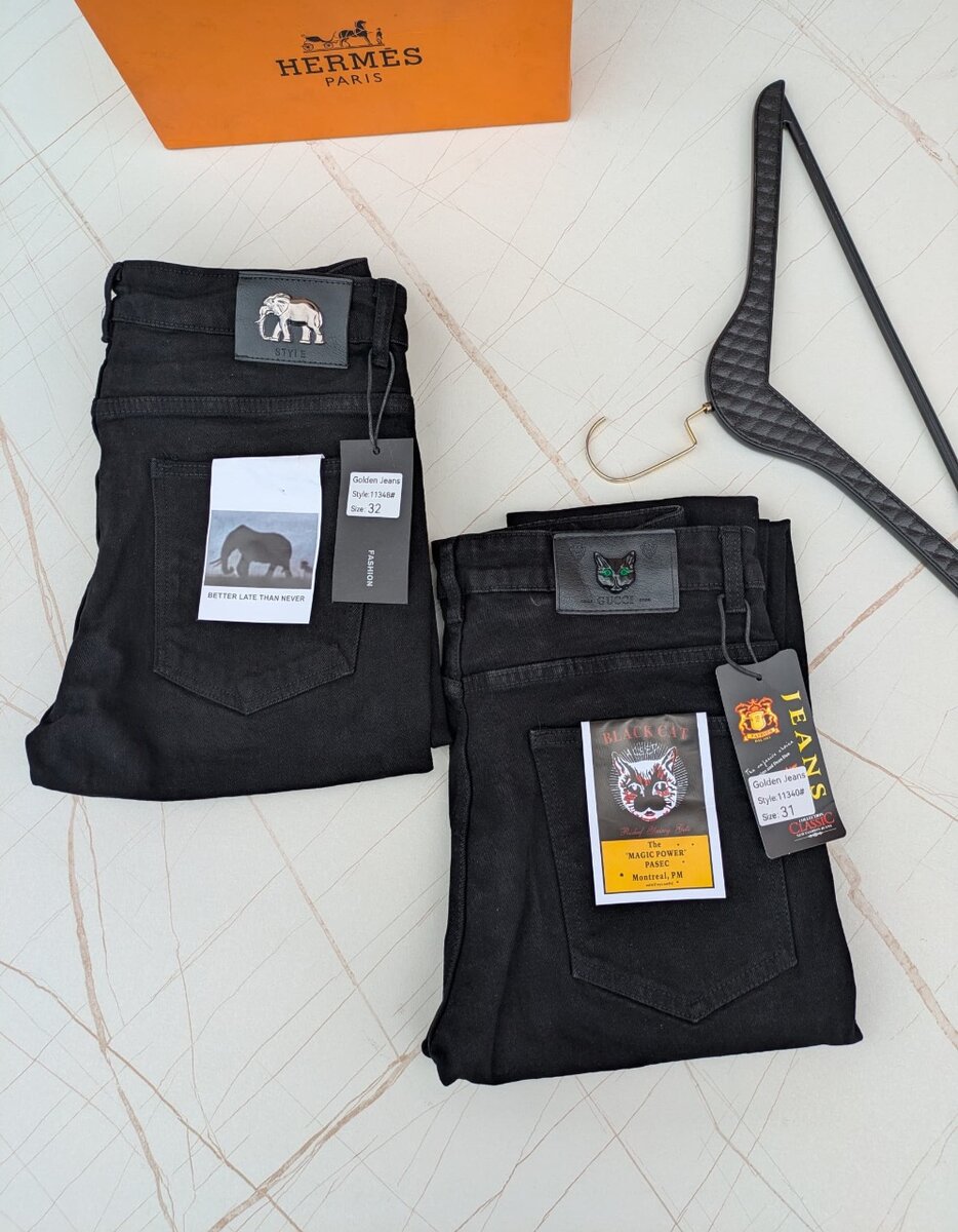 Denim Black Jeans (32-38)