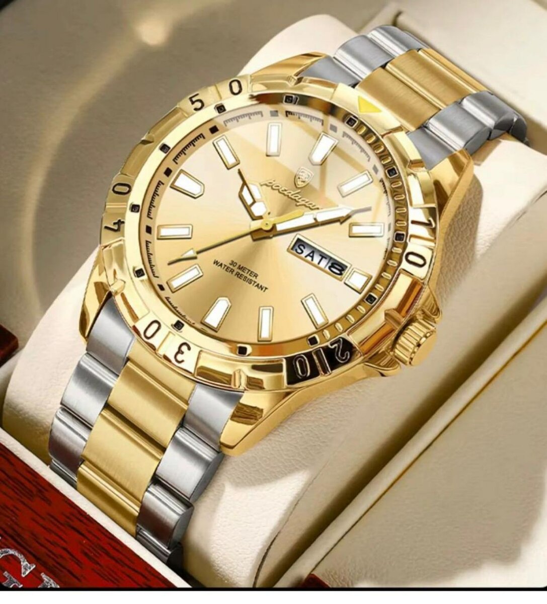 Montre Bracelet Homme Doré