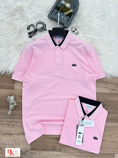 Polo rose élégant homme