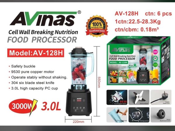 Avinas Heavy Duty Commercial Blender 3 Liters Unbreakable ja