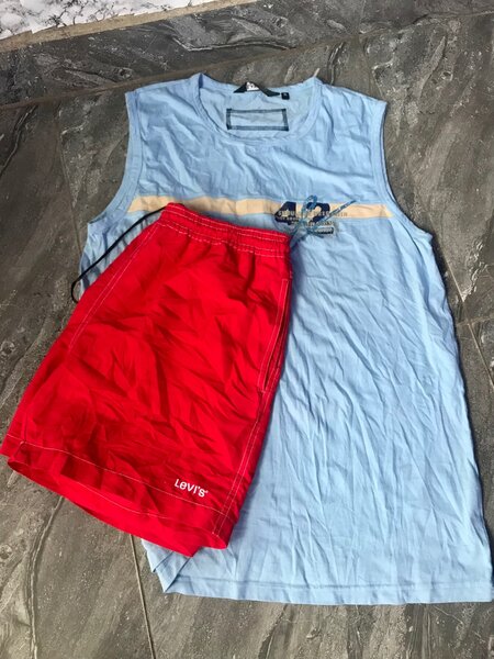 Shorts de bain rouges pour hommes