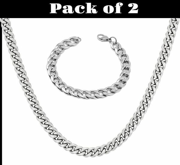Men's Chain and Bracelet Set