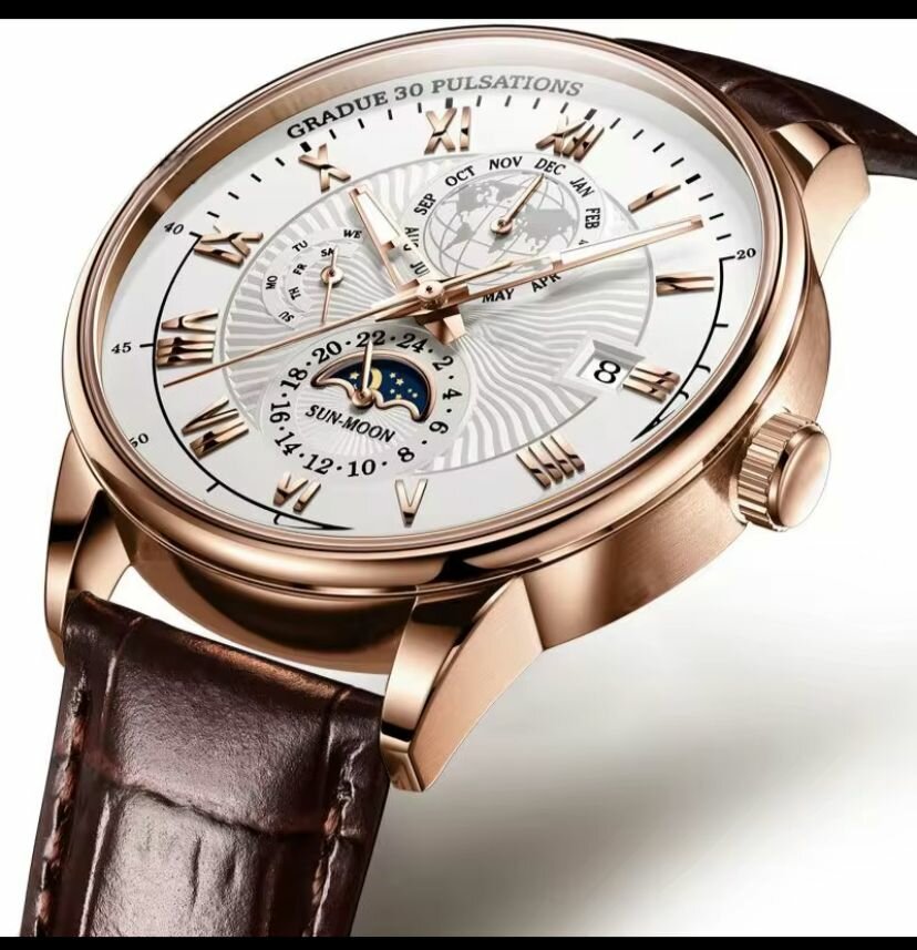 Montre Luxe Homme en Cuir